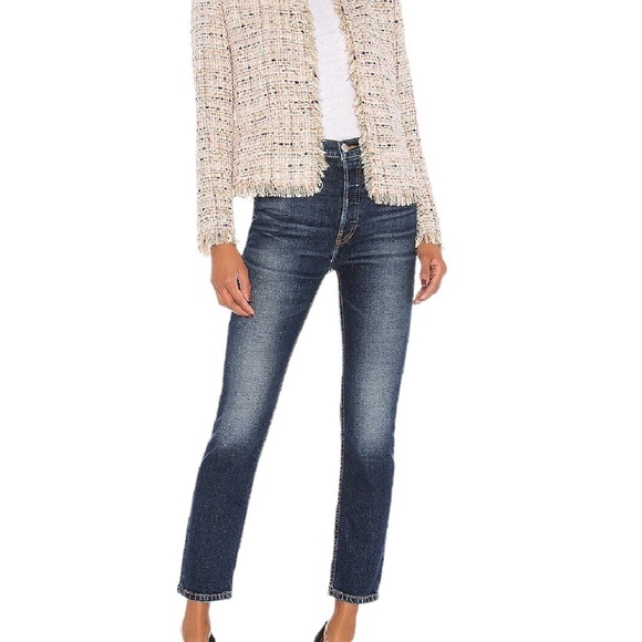 RE/DONE High Rise Ankle Crop Jeans Midnight Blue nwt - Picture 1 of 10